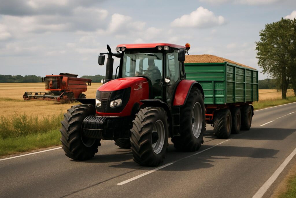 Transport maszyn rolniczych – ciągniki, kombajny, przyczepy