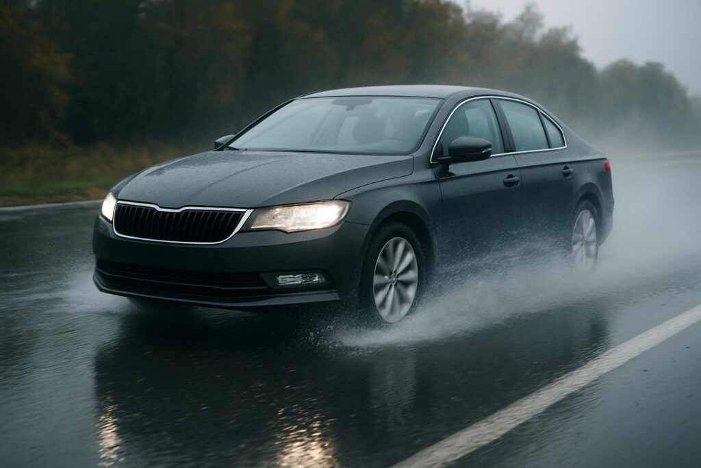 Hydroplaning – czym jest i jak reagować na mokrej drodze